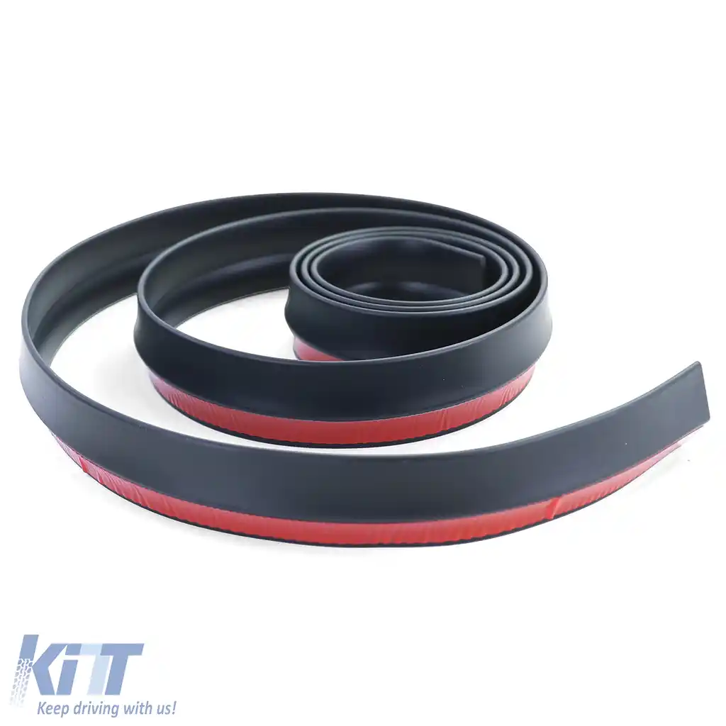 Fald de spoiler frontal fuste laterale universale flexibile 2.5m x 4.5cm negru-image-6198488