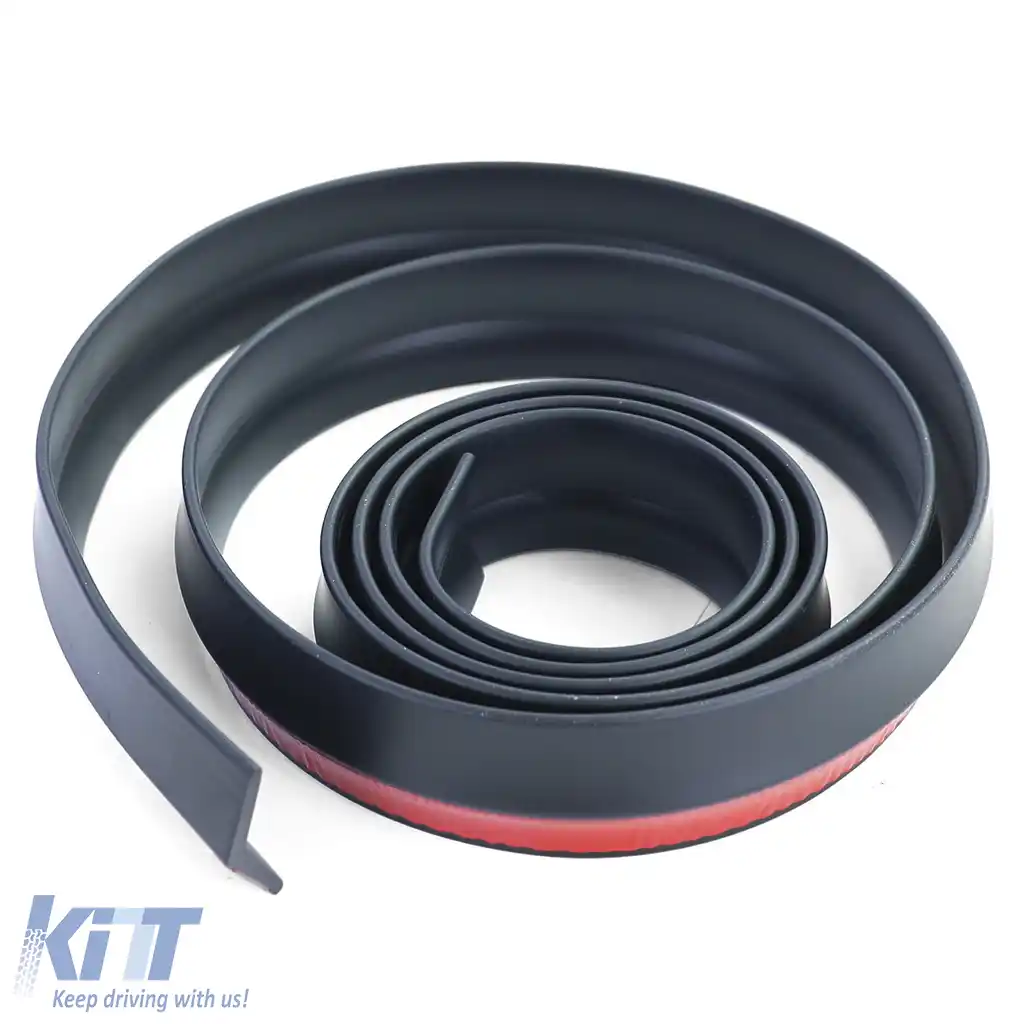 Fald de spoiler frontal fuste laterale universale flexibile 2.5m x 4.5cm negru-image-6198489