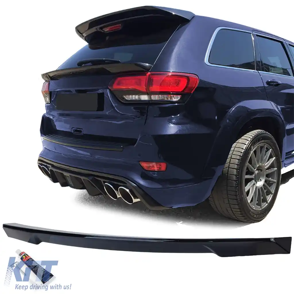 Fald de spoiler spate central negru lucios potrivit pentru Jeep Grand Cherokee WK2 14-20