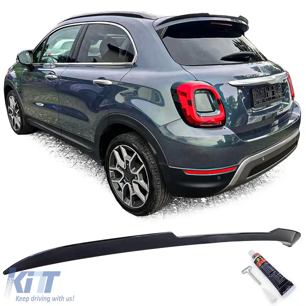 Fald de spoiler spate pentru plafon, lucios negru, potrivit pentru Fiat 500X din 2014