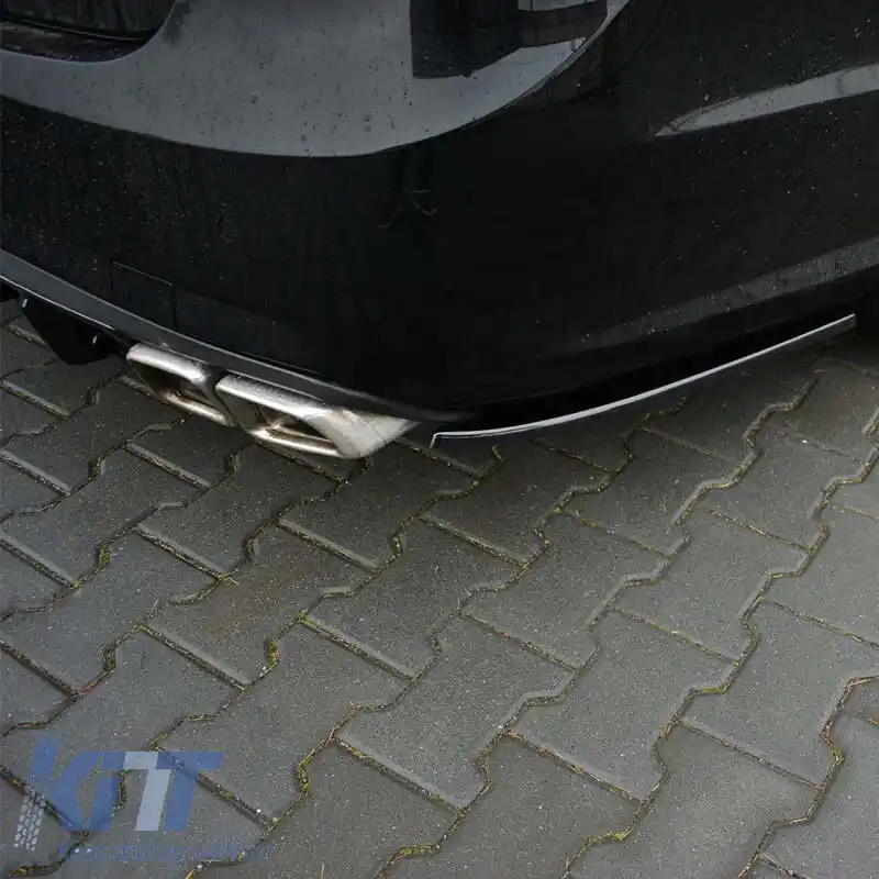 Falduri laterale pentru bara spate potrivite pentru Mercedes-Benz E-Class W212 09-13 A Design E63 Version Gloss Black Maxton Design 2 buc-image-6316011