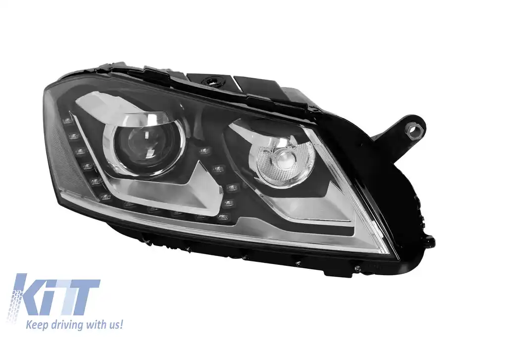 Far dreapta Xenon adaptiv, potrivit pentru Volkswagen Passat B7 sedan, break 2010-2014 cu bază crom/neagră