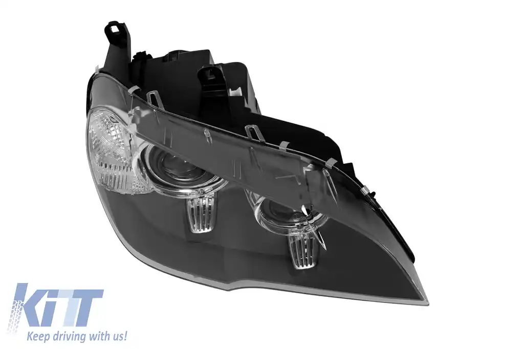 Far drept Xenon adaptiv potrivit pentru BMW X5 E70 LCI 2011-2013 cu bază neagră-image-6256898