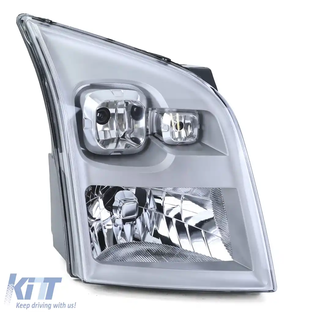 Far H4 cu motor de ajustare dreapta TYC, potrivit pentru Ford Transit 06-14