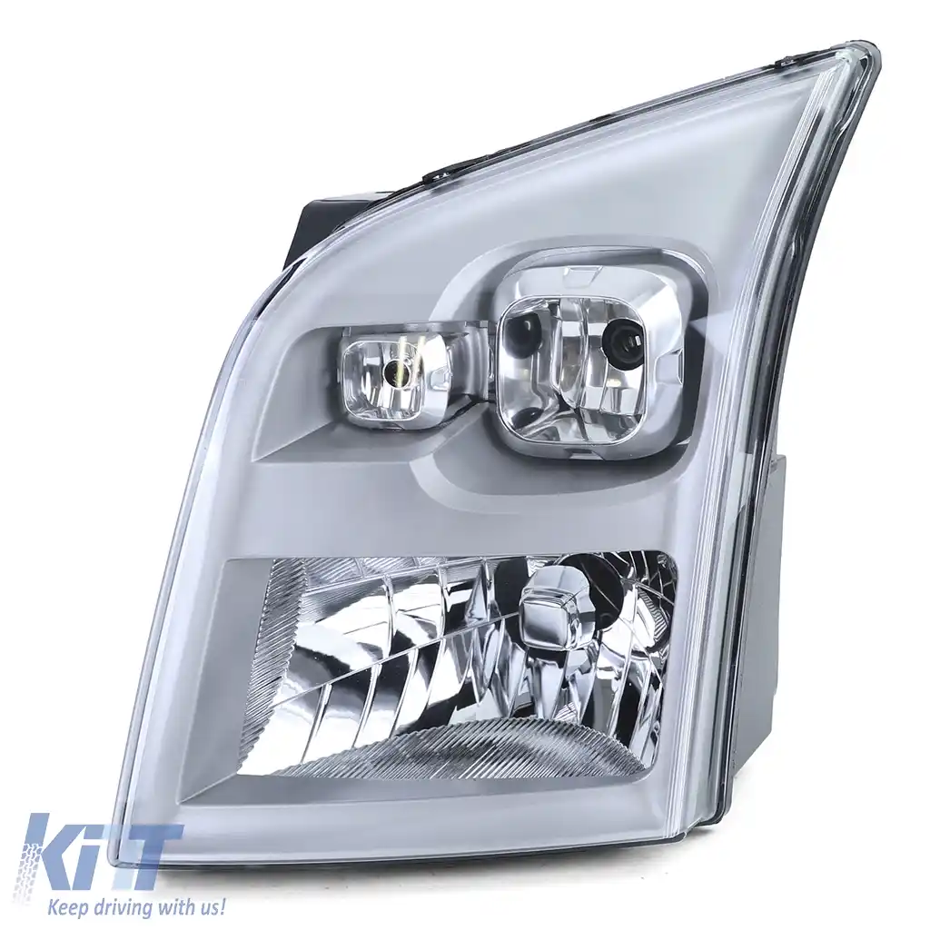 Far H4 cu motor de ajustare stânga TYC, potrivit pentru Ford Transit 06-14