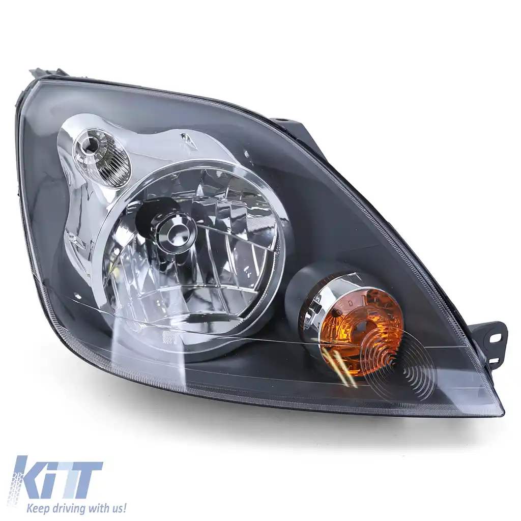 Far H4 Negru cu Motor Dreapta potrivit pentru Ford Fiesta JH JD 05-07