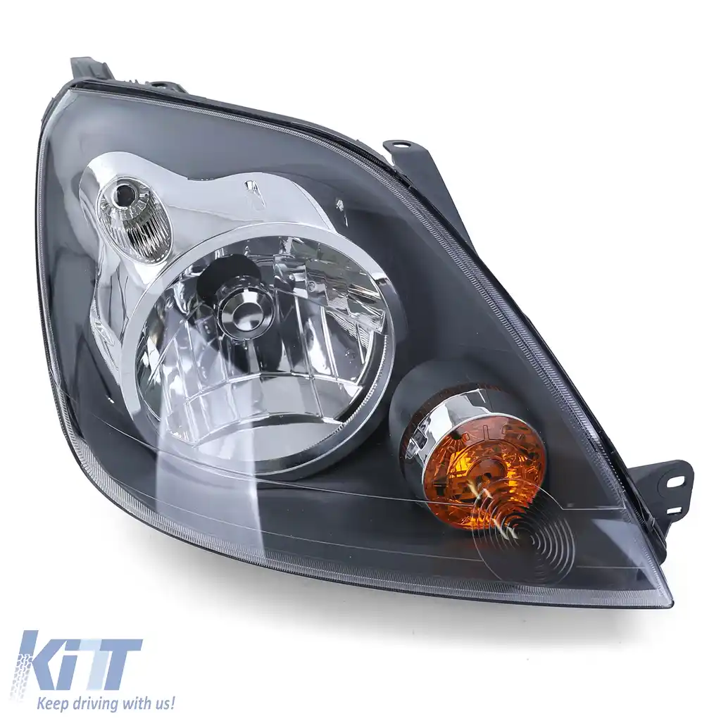 Far H4 Negru cu Motor Dreapta potrivit pentru Ford Fiesta JH JD 05-07-image-6210830