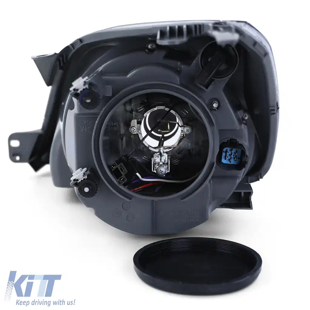 Far H4 Negru cu Motor Dreapta potrivit pentru Ford Fiesta JH JD 05-07-image-6210832