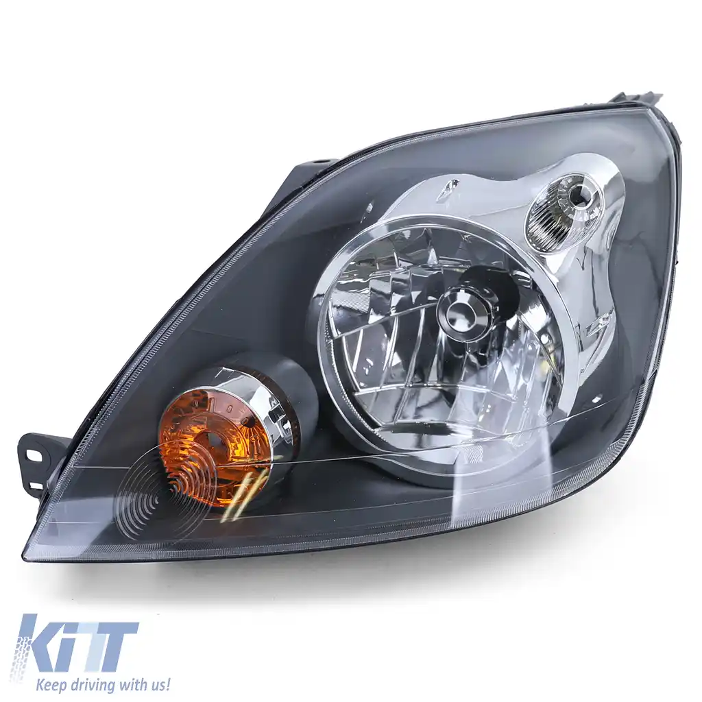 Far H4 Negru cu Motor Stânga pentru Ford Fiesta JH JD 05-07