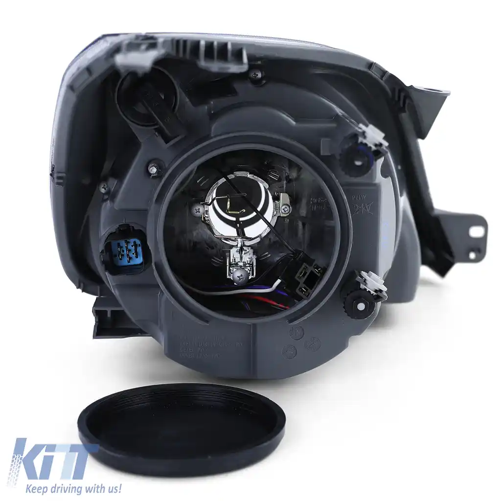 Far H4 Negru cu Motor Stânga pentru Ford Fiesta JH JD 05-07-image-6258015