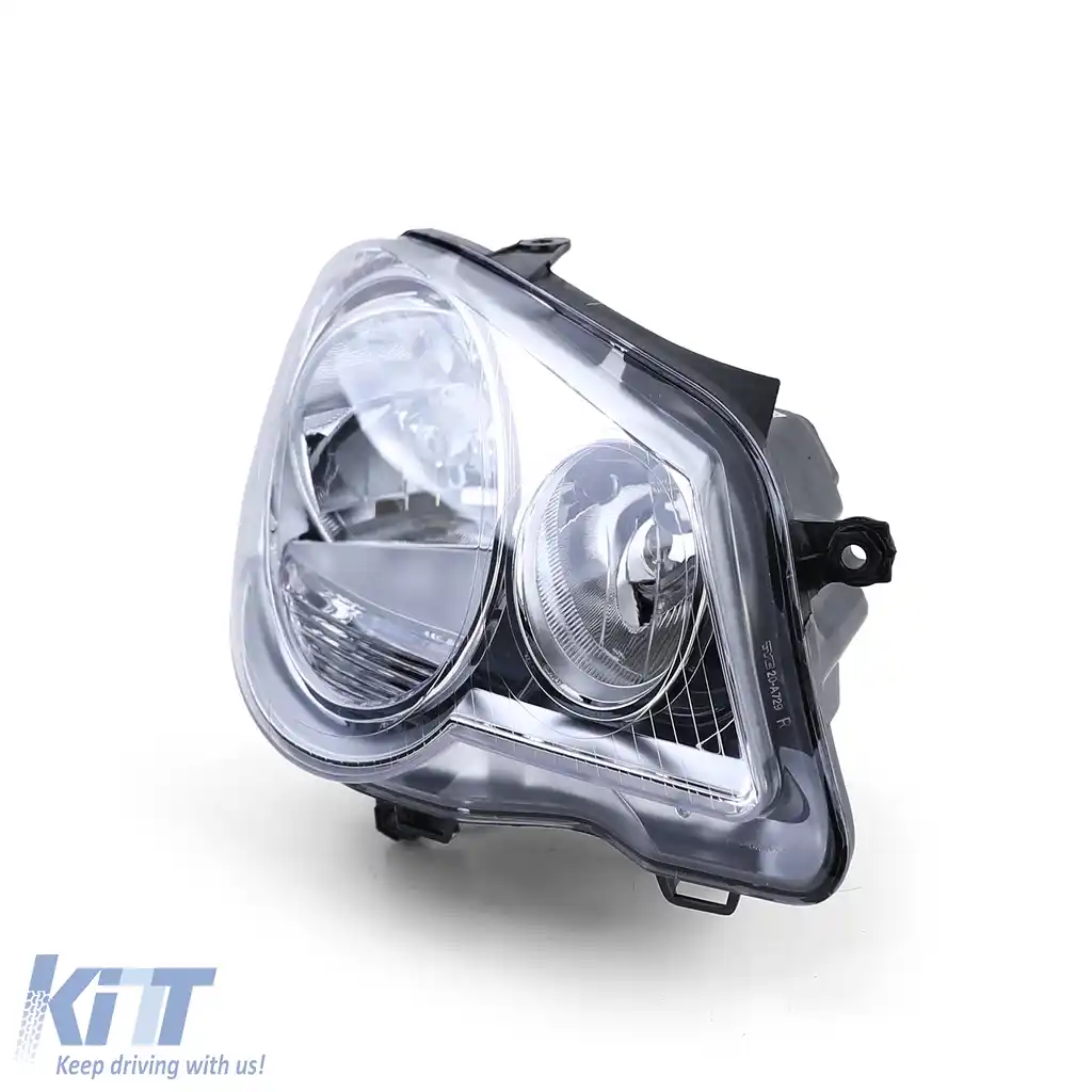 Far H7 H1 cu motor LWR dreapta, potrivit pentru VW Polo 9N3 2005-2009-image-6211301