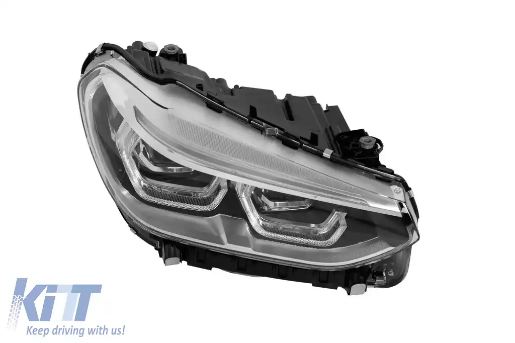 Far LED adaptiv drept pentru BMW X3 G01 2017-2020 cu bază neagră-image-6256885