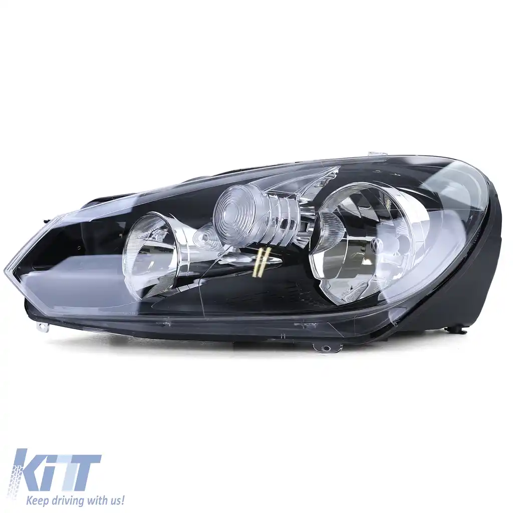 Far negru cu motor LWR stânga, potrivit pentru VW Golf 6 VI 1K 08-14-image-6194307