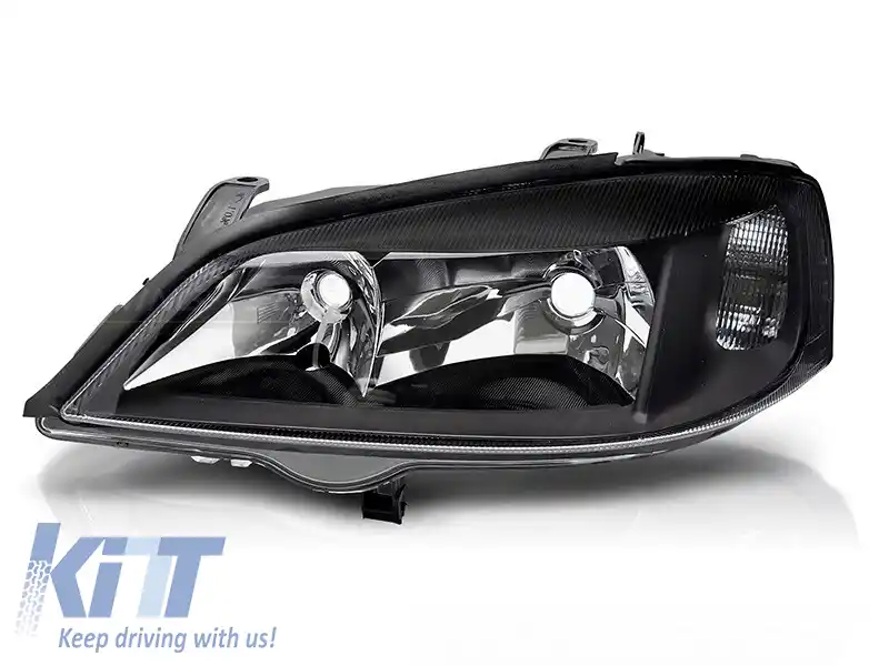 Far stâng reflector potrivit pentru Opel Astra G 1997-2004 cu bază neagră