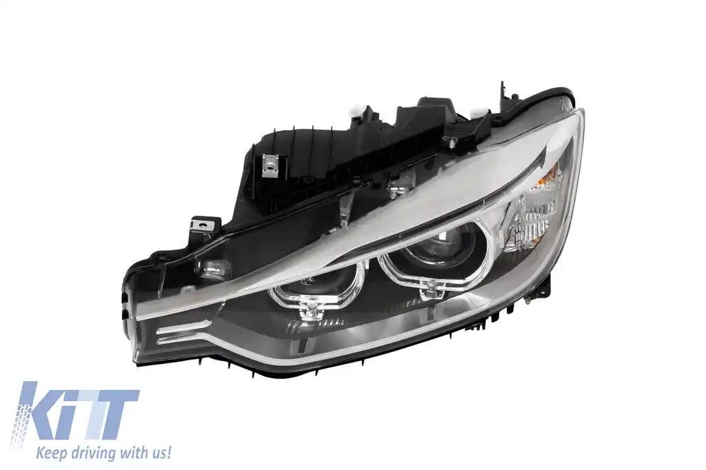 Far stâng xenon potrivit pentru BMW Seria 3 F30 sedan, F31 break 2011-2015 cu bază cromată-image-6256799