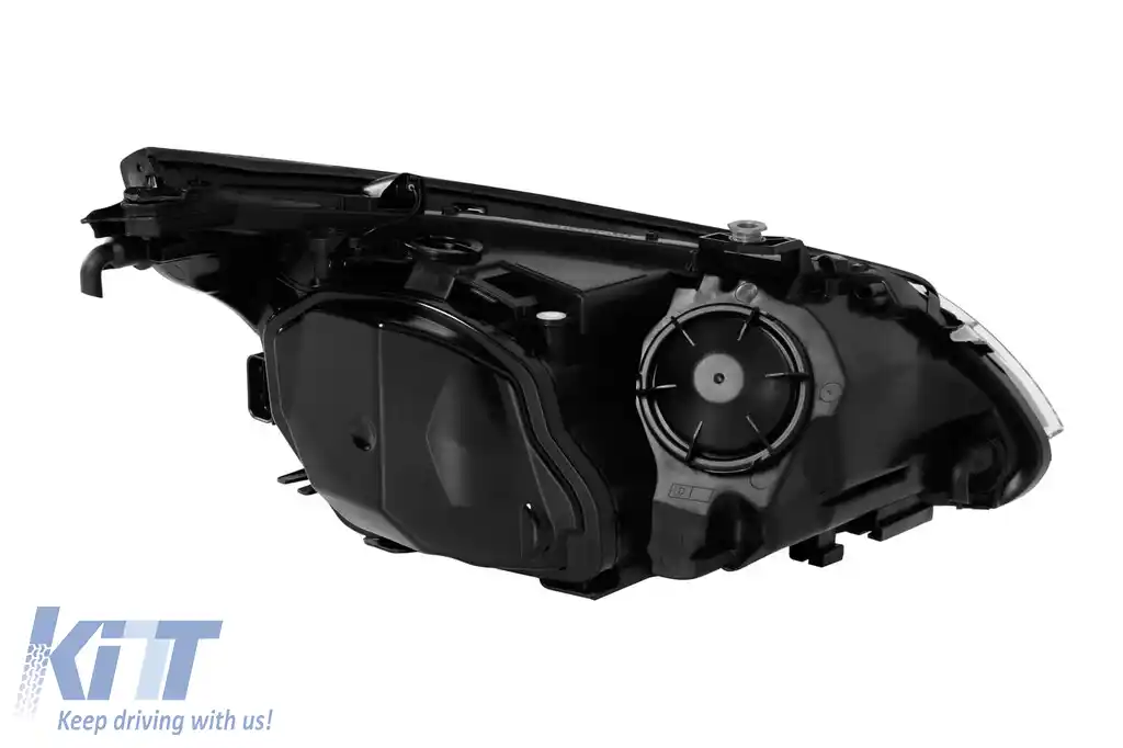 Far stâng xenon potrivit pentru BMW Seria 5 E60 sedan, E61 break 2008-2010 cu bază neagră-image-6256808