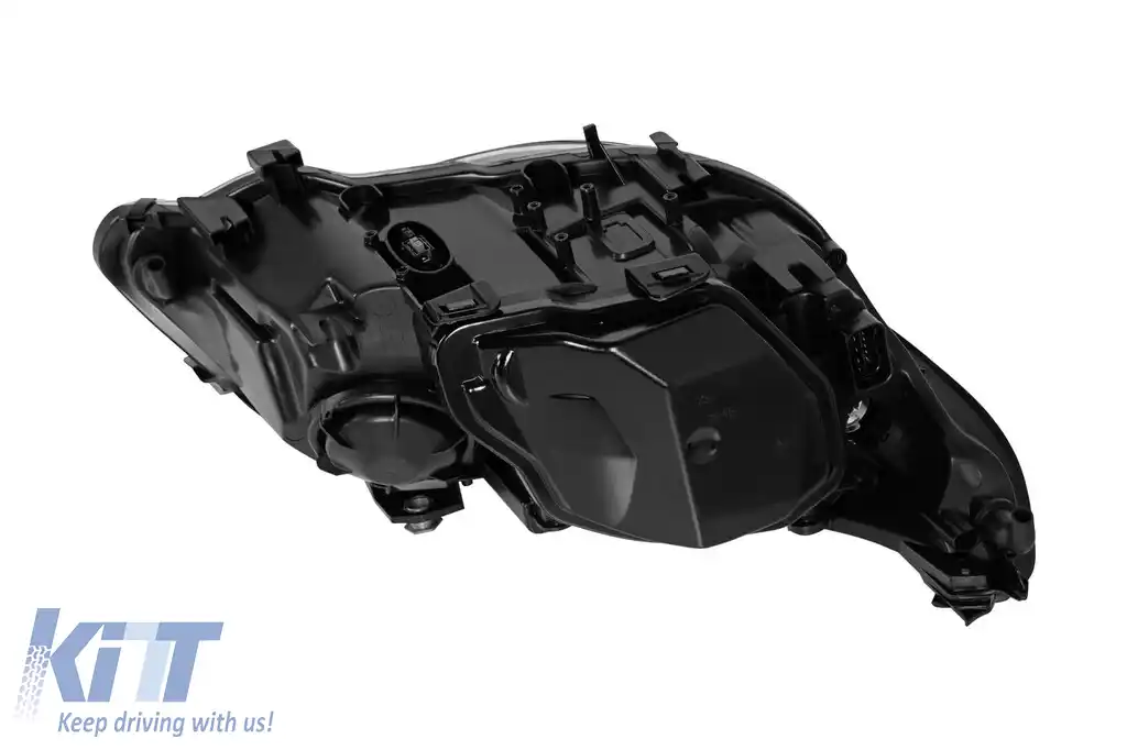 Far stâng xenon potrivit pentru BMW Seria 5 E60 sedan, E61 break 2008-2010 cu bază neagră-image-6256809