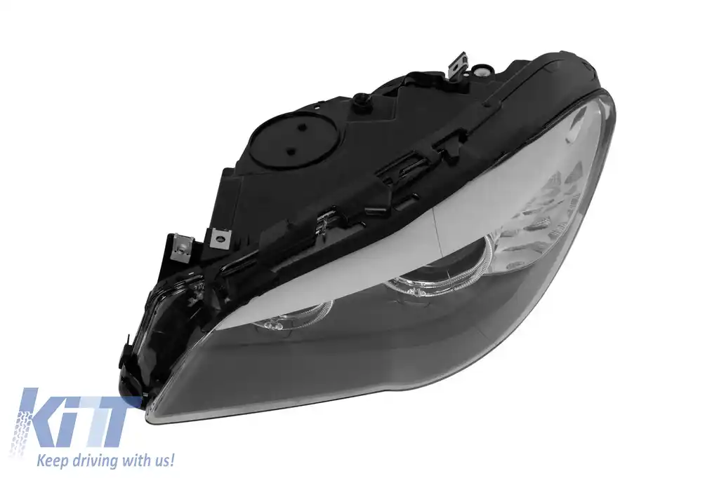 Far stâng xenon potrivit pentru BMW Seria 5 F10 sedan, F11 break 2010-2013 cu bază neagră-image-6256820