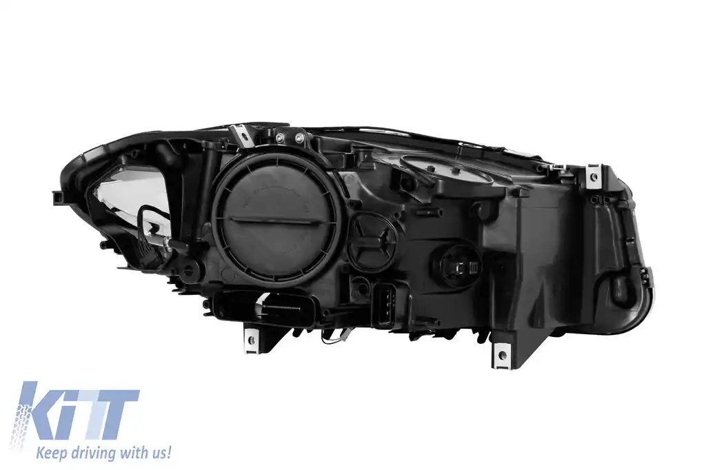 Far stâng xenon potrivit pentru BMW Seria 5 F10 sedan, F11 break 2010-2013 cu bază neagră-image-6256822