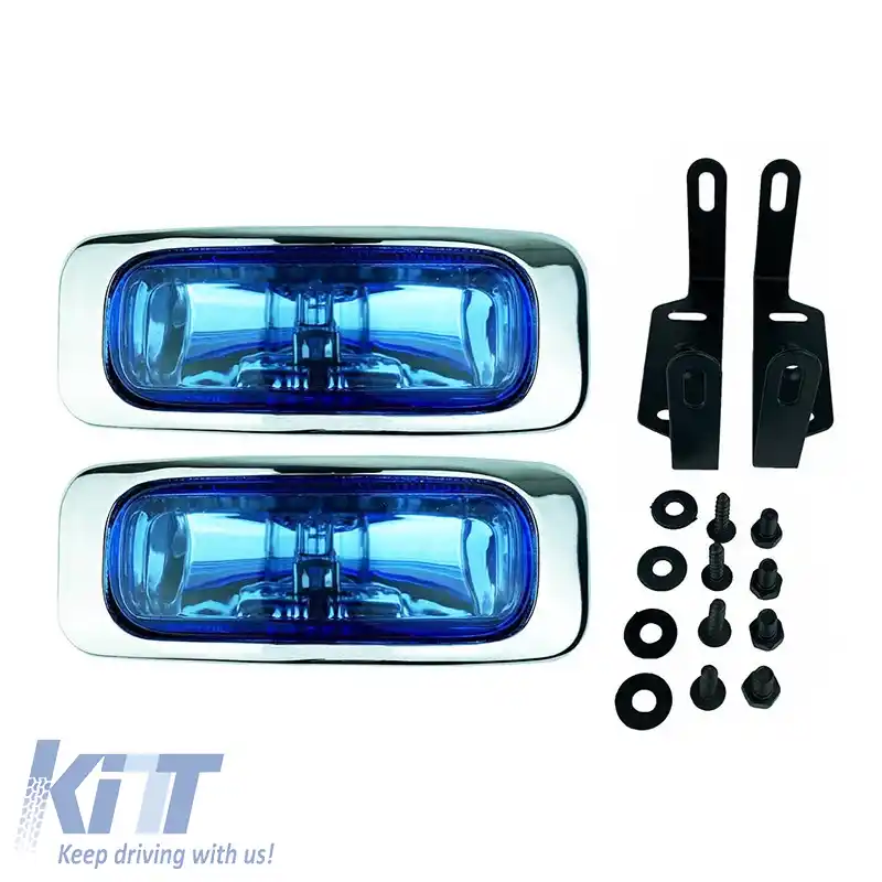 Far Universal 125x46mm H3 12V 55W LA-1100 16031 Albastru/Chrome 2 Buc.-image-6306044