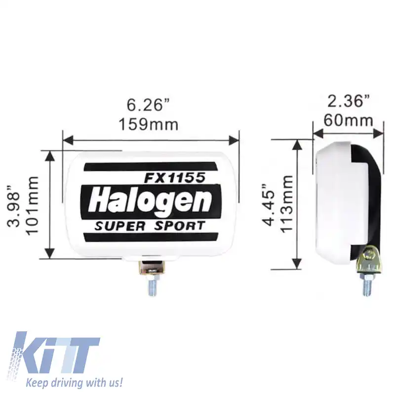 Far Universal Galben 12 Volți 55 Watt H3 FX-1155 1 Bucată-image-6304381