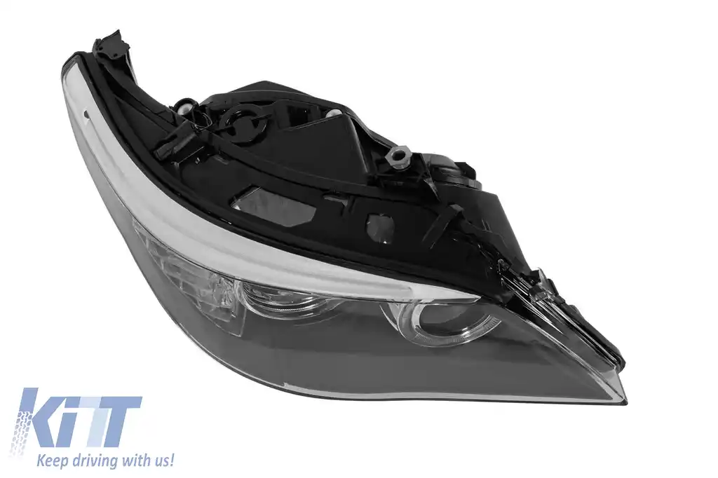 Far xenon drept potrivit pentru BMW Seria 5 E60 sedan, E61 break 2008-2010 cu bază neagră-image-6256813