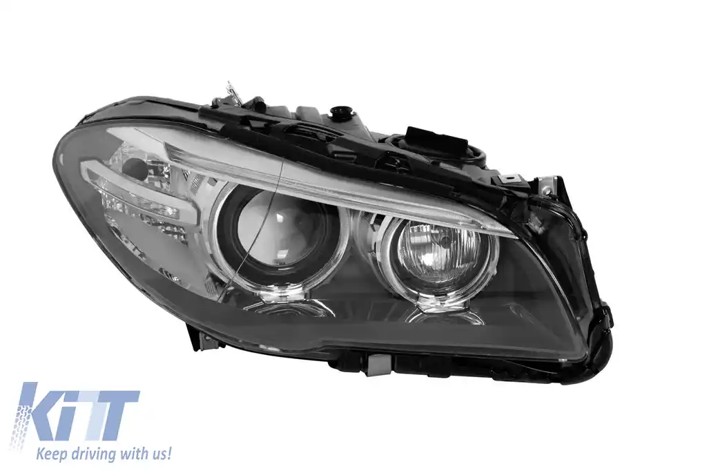 Far xenon drept potrivit pentru BMW Seria 5 F10 sedan, F11 break 2014-2017 cu bază neagră