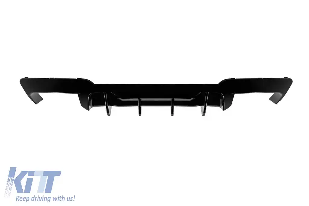 image-40-M5 type diffuser suitable for rear M Technik bumper of BMW 5 Series F10 sedan, F11 touring 2010-2017 -oo-oo-, black lacquer