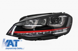 Faruri 3D LED compatibil cu VW Golf 7 VII (2012-2017) R20 GTI Design Semnal LED-image-5988118