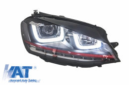 Faruri 3D LED compatibil cu VW Golf 7 VII (2012-2017) R20 GTI Design Semnal LED-image-5988125