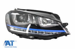 Faruri 3D LED compatibil cu VW Golf 7 VII (2012-2017) GTE Design Semnal LED-image-5988476