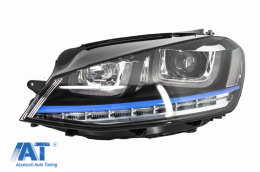 Faruri 3D LED compatibil cu VW Golf 7 VII (2012-2017) GTE Design Semnal LED-image-5988478