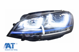 Faruri 3D LED compatibil cu VW Golf 7 VII (2012-2017) GTE Design Semnal LED-image-6067549