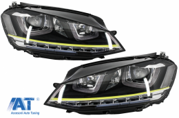 Faruri 3D LED compatibil cu VW Golf 7 VII (2012-2017) R400 Design Semnal LED-image-5988462
