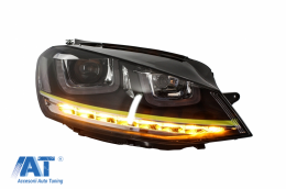 Faruri 3D LED compatibil cu VW Golf 7 VII (2012-2017) R400 Design Semnal LED-image-5988465