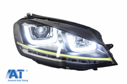 Faruri 3D LED compatibil cu VW Golf 7 VII (2012-2017) R400 Design Semnal LED-image-5988467