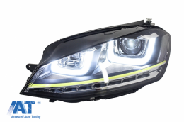 Faruri 3D LED compatibil cu VW Golf 7 VII (2012-2017) R400 Design Semnal LED-image-5988468