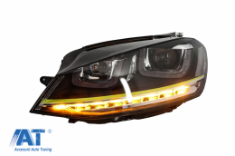 Faruri 3D LED compatibil cu VW Golf 7 VII (2012-2017) R400 Design Semnal LED-image-5988470