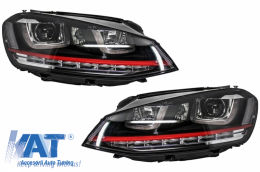 Faruri 3D LED compatibil cu VW Golf 7 VII (2012-2017) R20 GTI Design Semnal Dinamic LED-image-6004299