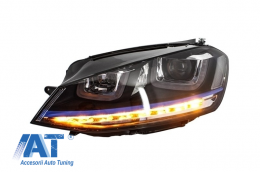 Faruri 3D LED compatibil cu VW Golf 7 VII (2012-2017) GTE Design Semnal Dinamic LED-image-6004282