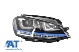 Faruri 3D LED compatibil cu VW Golf 7 VII (2012-2017) GTE Design Semnal Dinamic LED-image-6004283