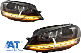 Faruri 3D LED compatibil cu VW Golf 7 VII (2012-2017) R400 Design Semnalilzare Dinamica-image-6004329