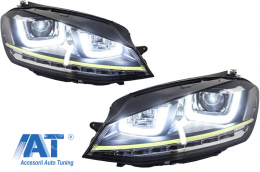 Faruri 3D LED compatibil cu VW Golf 7 VII (2012-2017) R400 Design Semnalilzare Dinamica-image-6004330