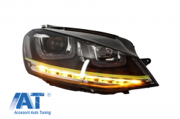 Faruri 3D LED compatibil cu VW Golf 7 VII (2012-2017) R400 Design Semnalilzare Dinamica-image-6004331
