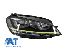 Faruri 3D LED compatibil cu VW Golf 7 VII (2012-2017) R400 Design Semnalilzare Dinamica-image-6004332