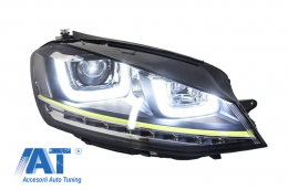 Faruri 3D LED compatibil cu VW Golf 7 VII (2012-2017) R400 Design Semnalilzare Dinamica-image-6004333