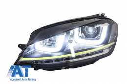 Faruri 3D LED compatibil cu VW Golf 7 VII (2012-2017) R400 Design Semnalilzare Dinamica-image-6004334