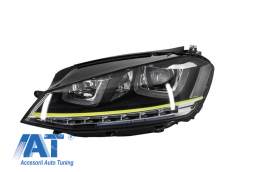Faruri 3D LED compatibil cu VW Golf 7 VII (2012-2017) R400 Design Semnalilzare Dinamica-image-6004335