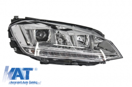 Faruri 3D LED compatibil cu VW Golf VII (2012-up) R-Line LED Turn Light Chrome-image-5988508