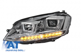 Faruri 3D LED compatibil cu VW Golf VII (2012-up) R-Line LED Turn Light Chrome-image-5988512